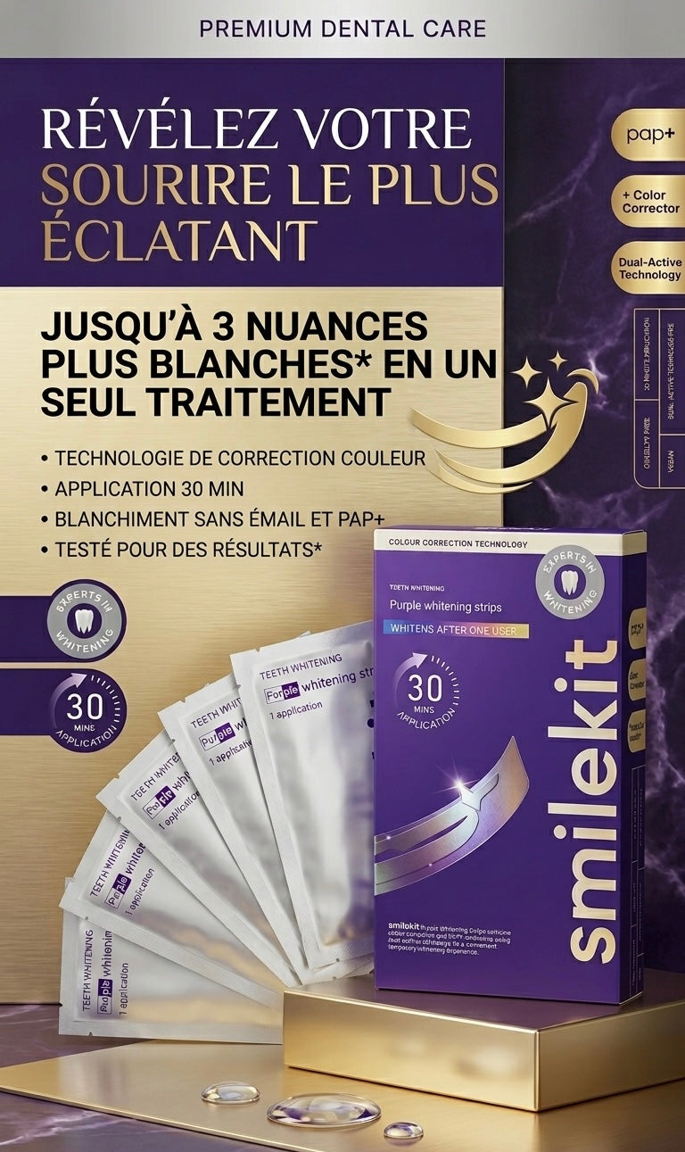 Smilekit - Bandes de Blanchiment Dentaire