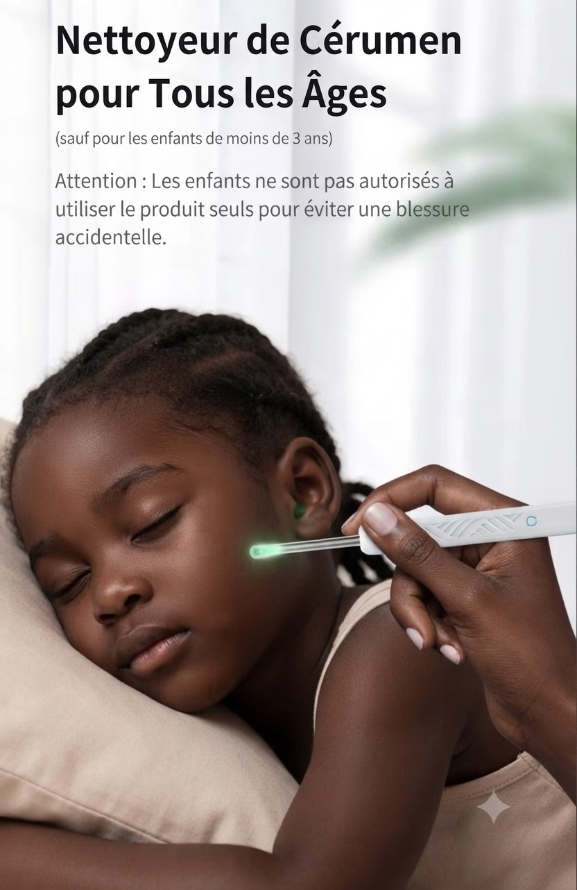Otoscope Numérique Intelligent HD avec Caméra Wi-Fi – Nettoyeur d'Oreilles Visuel sans Fil