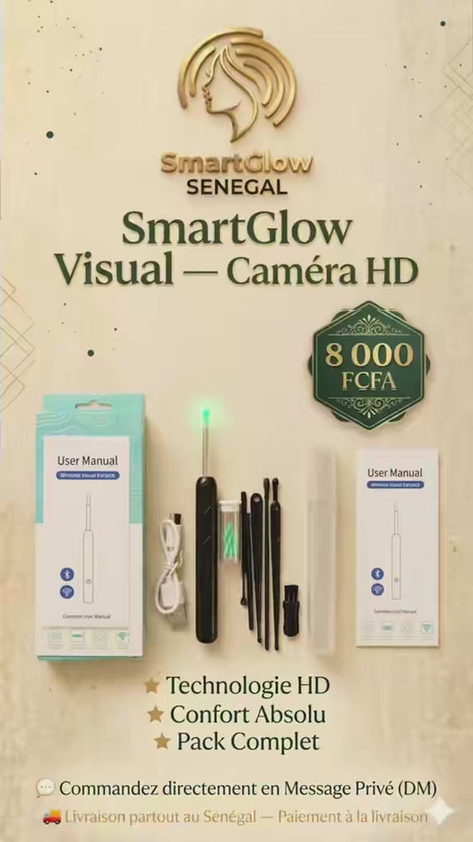 Otoscope Numérique Intelligent HD avec Caméra Wi-Fi – Nettoyeur d'Oreilles Visuel sans Fil